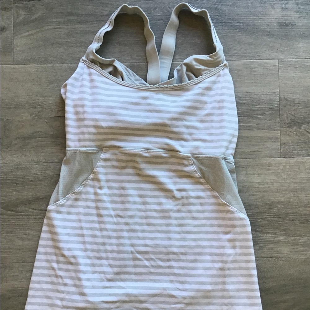 Lululemon Striped Exercise Tank Top
